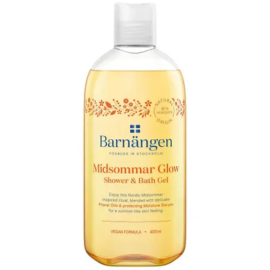 Barnängen, Midsommar Glow Shower & Bath Gel, nawilżający żel do kąpieli i pod prysznic, 400 ml