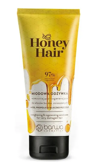 Barwa Cosmetics, Honey Hair, miodowa odżywka wzmacniająco-regenerująca do włosów bardzo zniszczonych, 200 ml