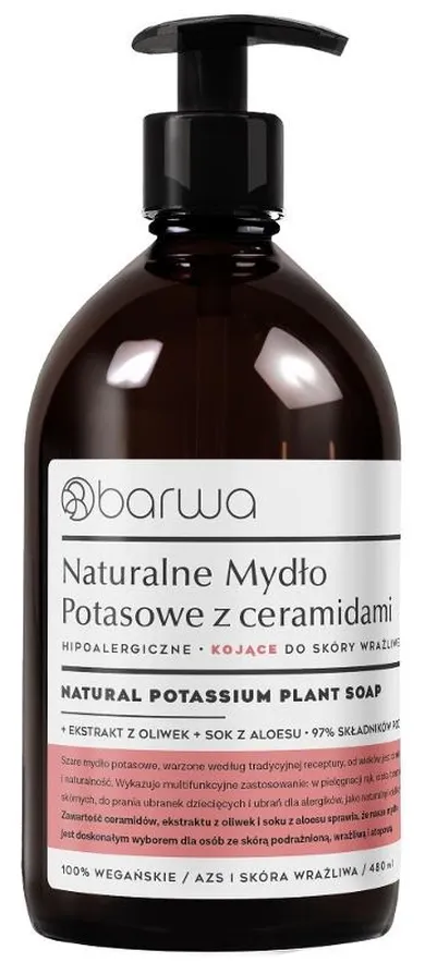 Barwa, mydło potasowe kojące, 480 ml
