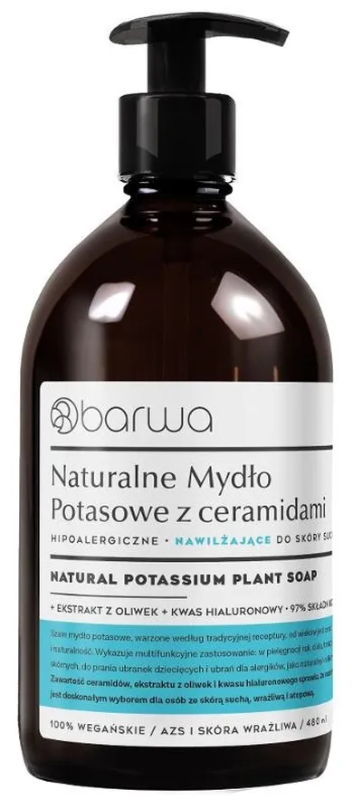 Barwa, mydło w płynie potasowe nawilżające, 480 ml