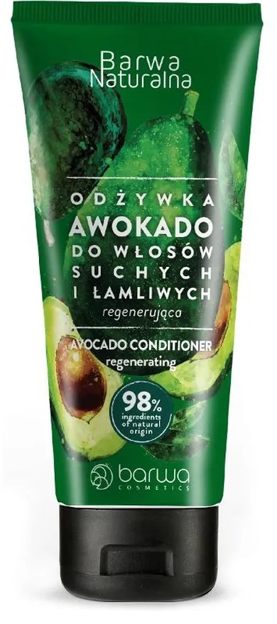 Barwa, Naturalna, awokado, odżywka regenerująca do włosów suchych i łamliwych, 200 ml