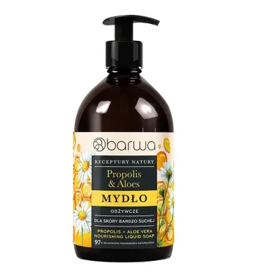 Barwa, Receptury, natury mydło w płynie odżywcze, propolis & aloes