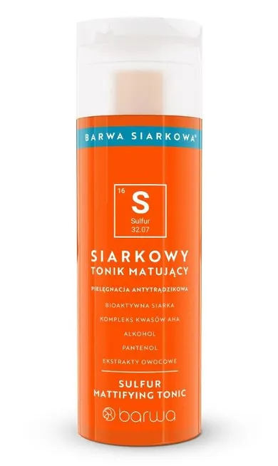 Barwa, Siarkowa, tonik matujący, 200 ml