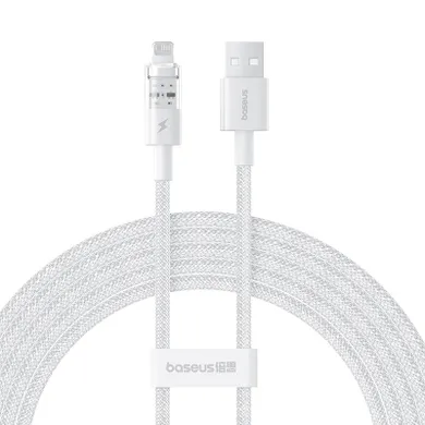 Baseus, kabel, Gem Typ USB typ A - Lightning 2.4A 2m, biały