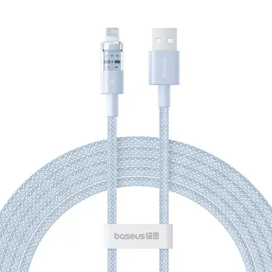 Baseus, kabel, Gem Typ USB typ A - Lightning 2.4A 2m, niebieski