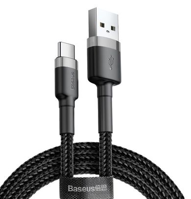 Baseus, kabel, USB-C CAFULE CATKLF-UG1 2A, 3m, czarny