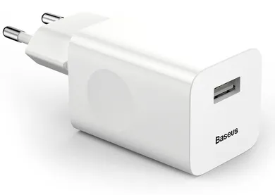 Baseus, ładowarka sieciowa Charging Quick Charger USB 3.0, biała