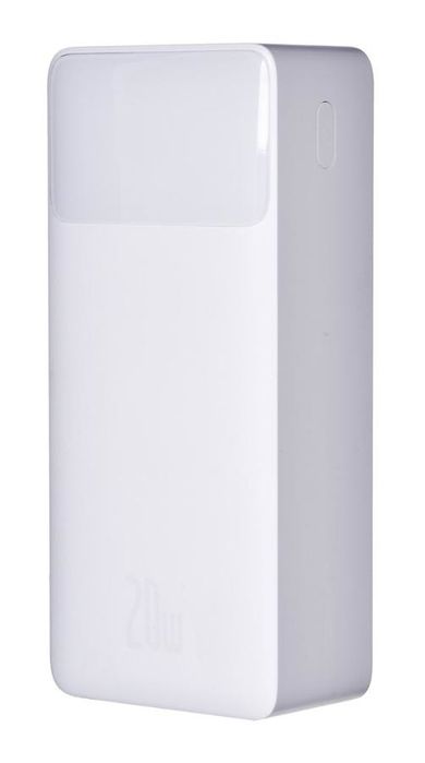 Baseus, powerbank, Bipow, 30000mah, 2xUSB, USB-C, 20w, biały