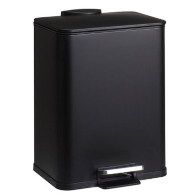 Bathroom Solutions, Delta, kosz na śmieci, metalowy, czarny, 20l