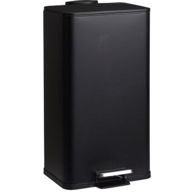 Bathroom Solutions, Delta, kosz na śmieci, metalowy, czarny, 30l