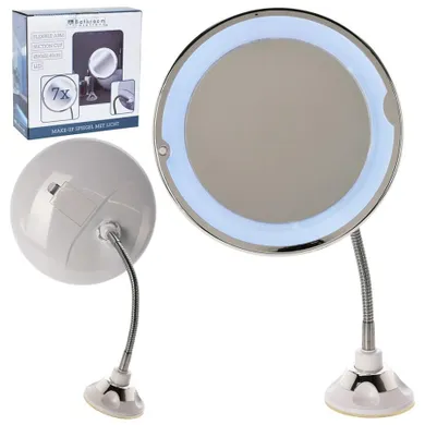 Bathroom Solutions, lusterko kosmetyczne LED z przyssawką, 20-40 cm