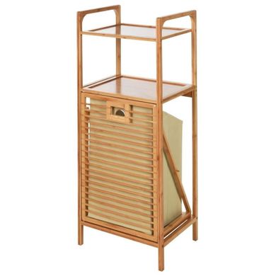 Bathroom Solutions, regał łazienkowy z koszem na pranie, bambusowy