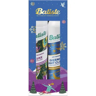 Batiste, zestaw świąteczny, suchy szampon, Luxe, 200 ml + Overnight Light Cleanse, 200 ml