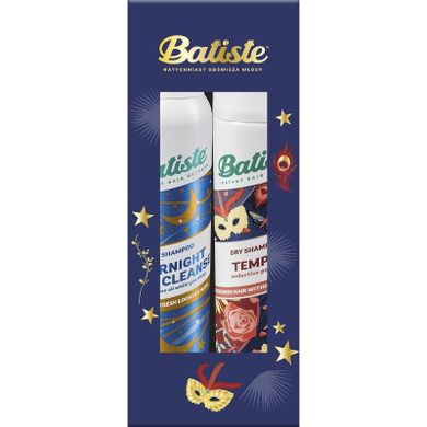 Batiste, zestaw świąteczny, suchy szampon Tempt, 200 ml + Overnight Light Cleanse, 200 ml