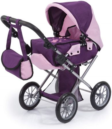 Bayer Design, City Star Combi, głęboki wózek dla lalek z torbą, fioletowo-różowy