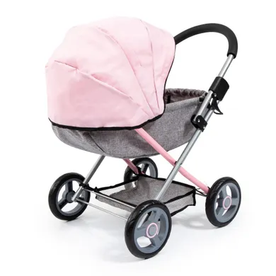 Bayer Design, Cosy, wózek głeboki dla lalek, szaro-różowy