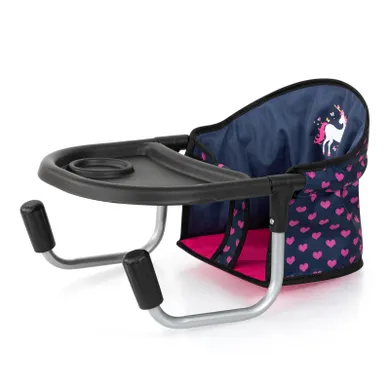 Bayer Design, krzesełko stołowe do karmienia lalek, niebieskie