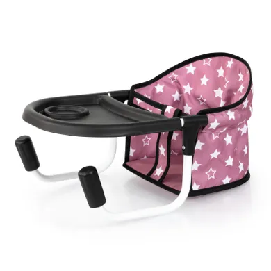 Bayer Design, krzesełko stołowe do karmienia lalek, różowe