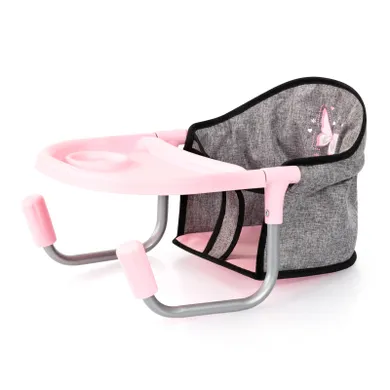 Bayer Design, krzesełko stołowe do karmienia lalek, szare