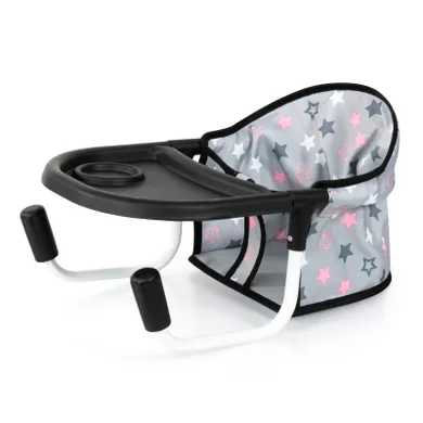 Bayer Design, krzesełko stołowe do karmienia lalek, szare