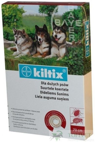 Bayer, Kiltix L, obroża przeciw pchłom i kleszczom dla psa, 70 cm