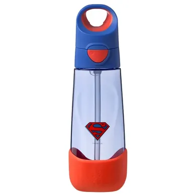 b.box, Superman, butelka tritanowa na wodę ze słomką, 600 ml