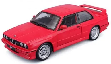 Bburago, BMW 3 Series M3 1988, pojazd, red, 1:24