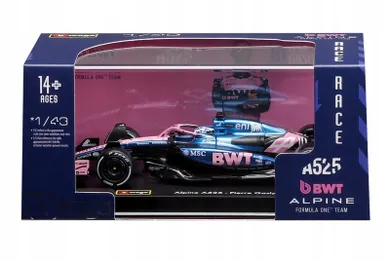 Bburago, BWT Alpine Team A525 2025 Pierre Gasly, Bolid F1, model pojazdu, 1:43