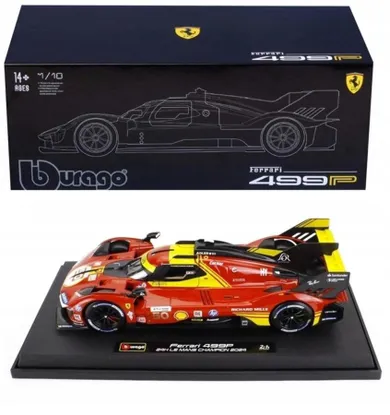 Bburago, Ferrari Racing 499P 24H LE Mans Champion 2024, model pojazdu, 1:18