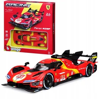Bburago, Ferrari Racing Model Kit, 488 Challenge, 499P LMH, pojazd sportowy, 1:24, 1 szt.