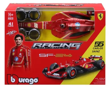 Bburago, Ferrari SF-24 Carlos Sainz do złożenia, Bolid F1, model pojazdu, 1:24