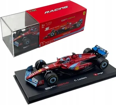 Bburago, Ferrari SF-24 Gp Miami 2024 Charles Leclerc, Bolid F1, model pojazdu, 1:43