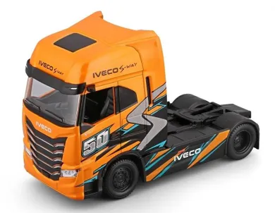Bburago, Iveco S-Way 570, ciężarówka, model pojazdu, 1:43, pomarańczowa