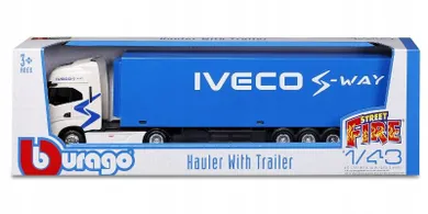 Bburago, Iveco S-Way 570, ciężarówka z kontenerem, model pojazdu, 1:43