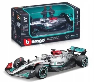 Bburago, Mercedes Bolid F1 AMG W13 E Hamilton, pojazd, 1:43