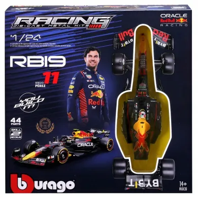 Bburago, Oracle Red Bull Racing Rb19 Perez, Bolid F1, model do składania, 1:24