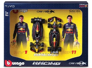 Bburago, Oracle Red Bull Racing, RB20 2024, modele pojazdów, 1:43, 2 szt.