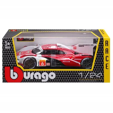 Bburago, Race, Porsche, 963 white/red, model pojazdu, 1:24