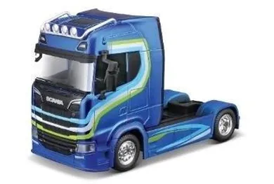 Bburago, Str. Fire Haulers Custom Scania, 770S, model, blue, 1:43