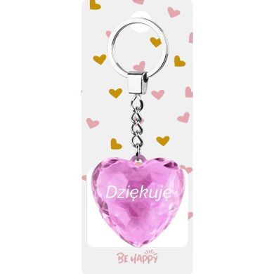 Be-Happy Gifts, brelok prezentowy z napisem, Dziękuję