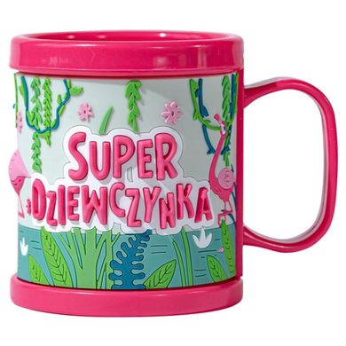 Be-Happy Gifts, kubek dla dziecka 3D, Super Dziewczynka