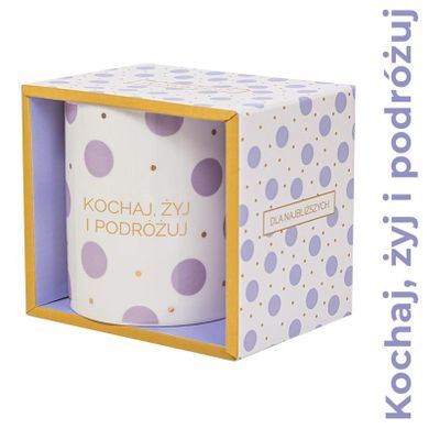 Be-Happy Gifts, kubek prezentowy, Kochaj, żyj i podróżuj