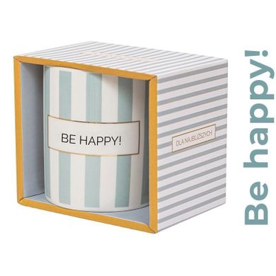 Be-Happy Gifts, kubek prezentowy, z napisem Be happy!