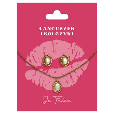 Be-Happy Gifts, zestaw biżuterii pozłacany na Walentynki