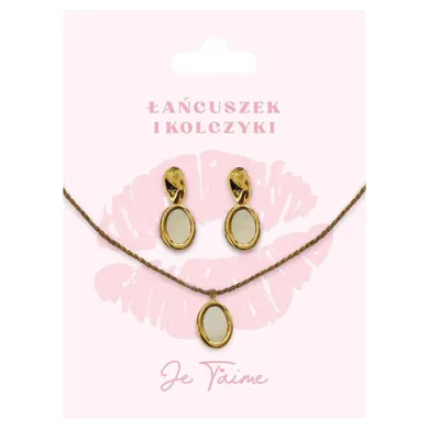 Be-Happy Gifts, zestaw biżuterii pozłacany na Walentynki