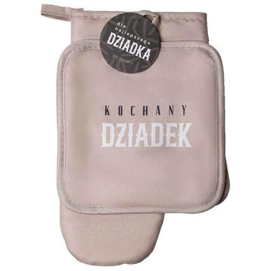 Be Happy Gifts, zestaw: rękawica kuchenna + łapka, Kochany Dziadek
