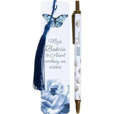 Be Happy Gifts, zestaw: zakładka i długopis, Dzień Babci