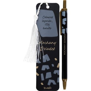 Be Happy Gifts, zestaw: zakładka i długopis, Dzień Dziadka