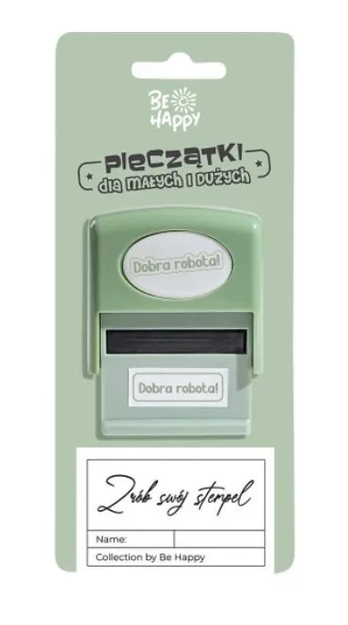 Be Happy, pieczątka z napisem, Dobra robota