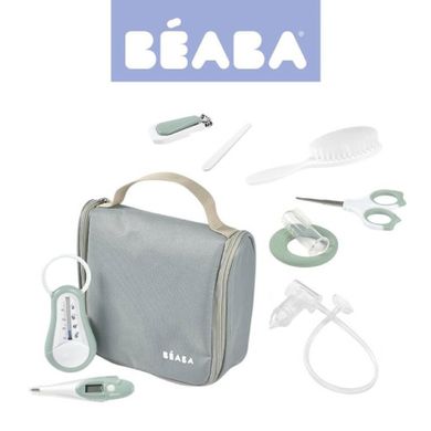Beaba, kosmetyczka z akcesoriami do pielęgnacji niemowląt, sage green
